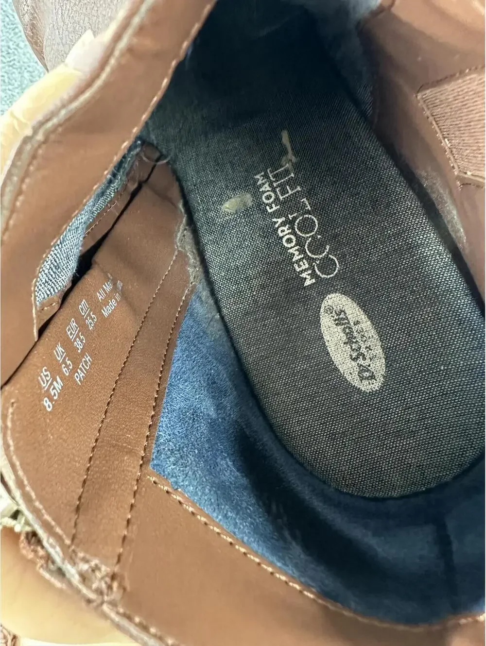 Dr. Scholls Brown Leather Wedge Ankle Boots‎